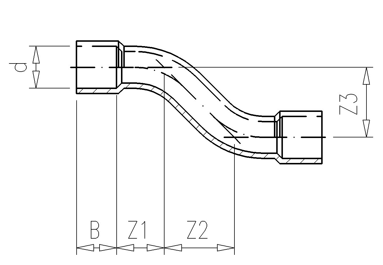 1.10 S-образный отвод PVC-U
