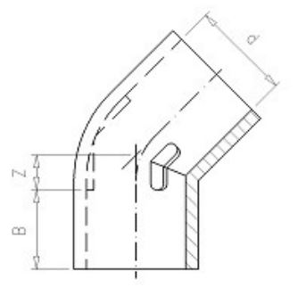 2.31 Угольник 45° PVC-U