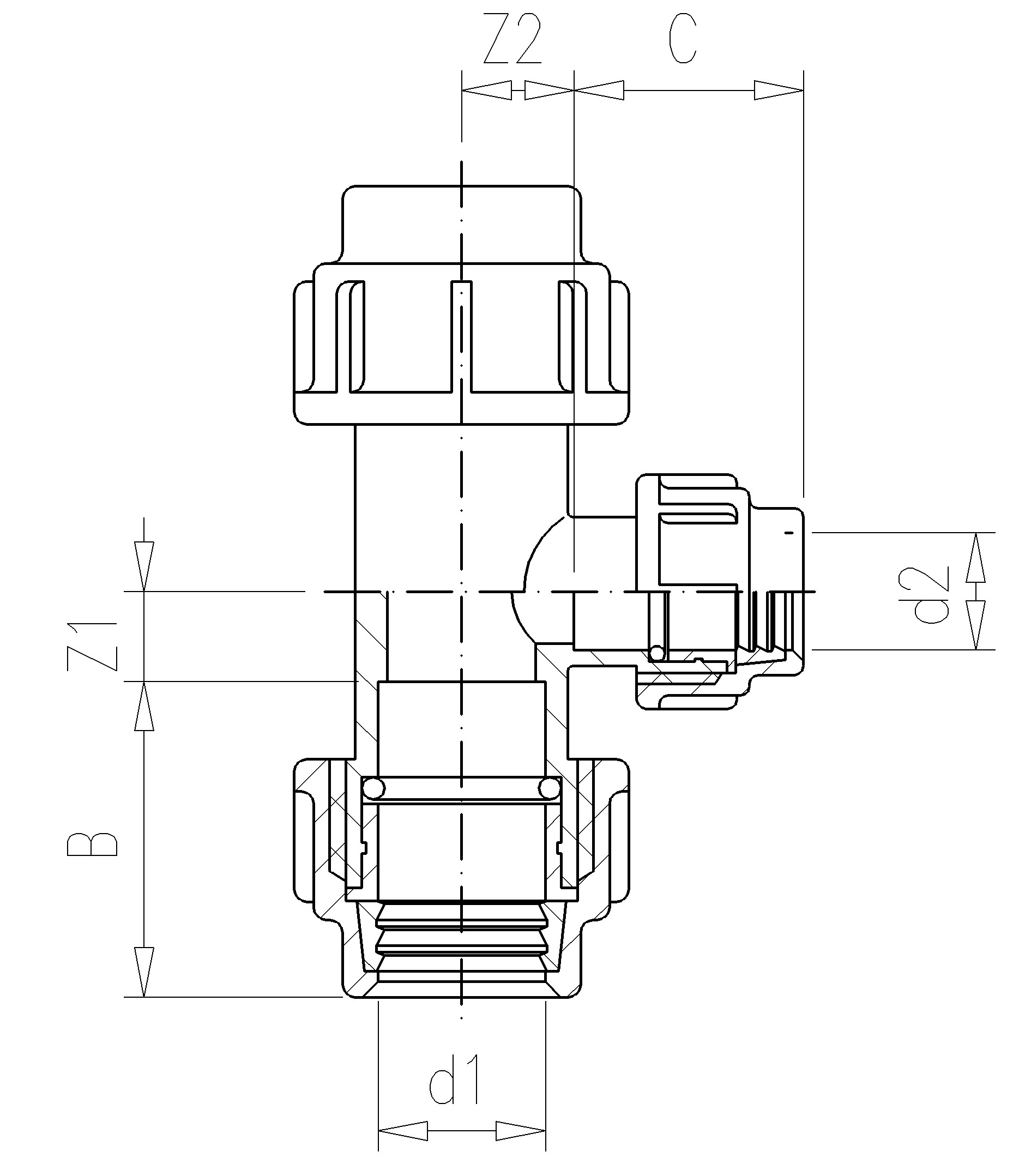 7.16 Тройник переходный ПЭ