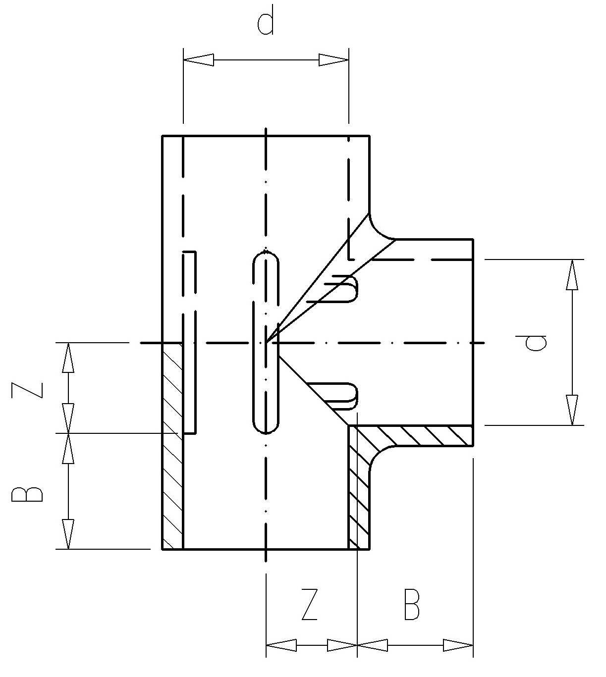 WIT201 Тройник 90° ПВХ