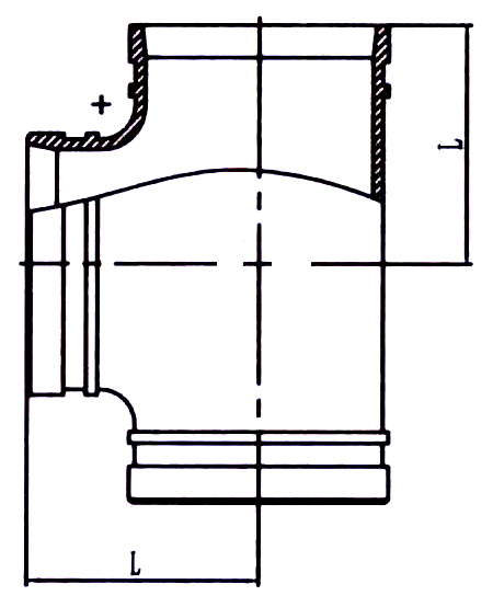 Тройник 90* БРС