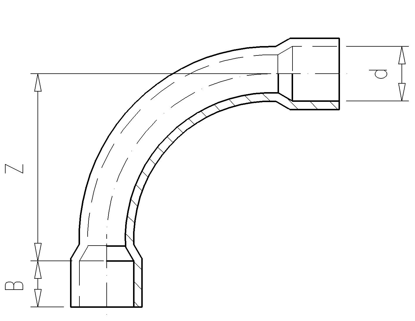 1.03 4-D Радиусный отвод 90° PVC-U