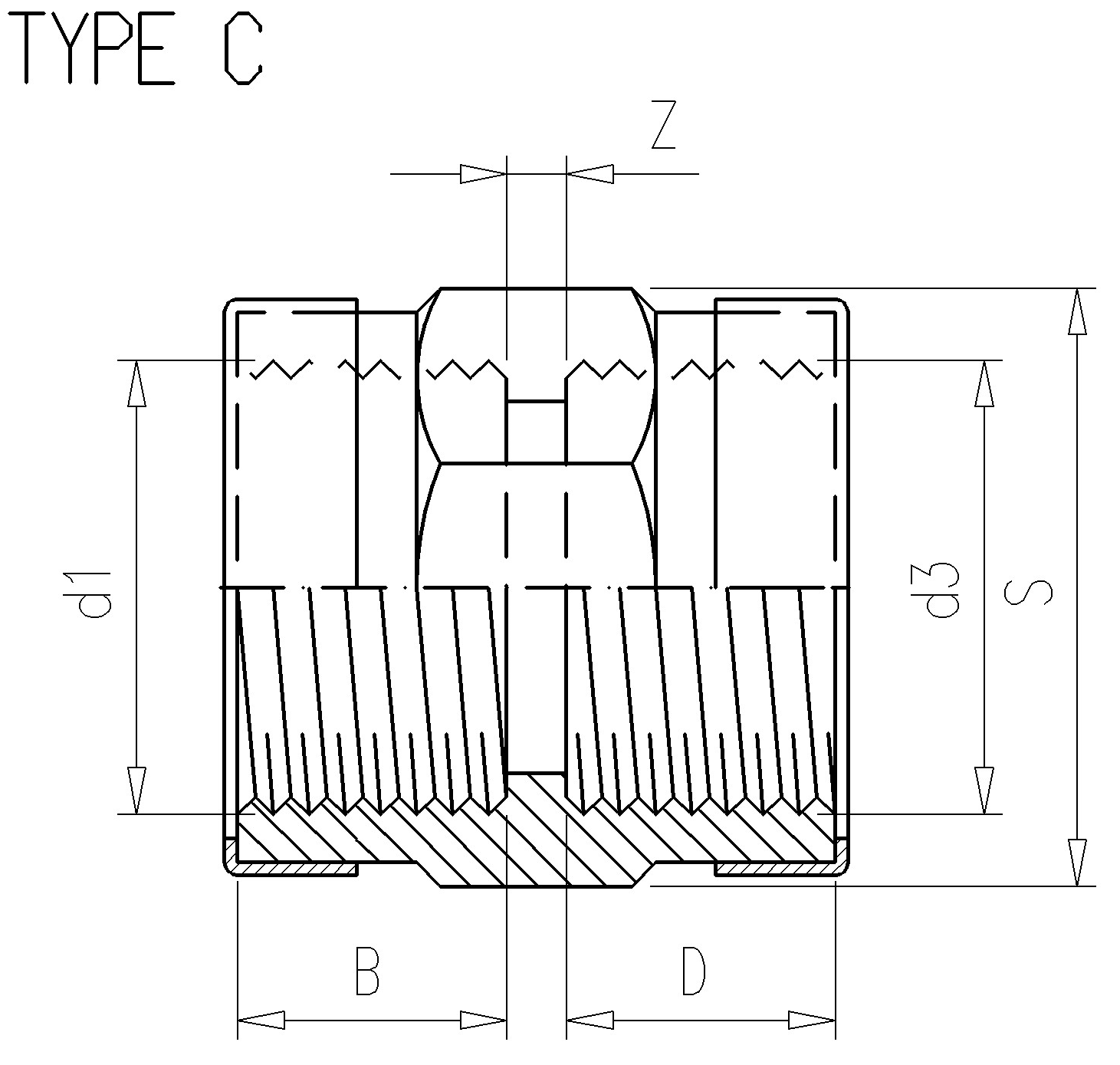 3.26 Муфта PVC-U с внутренней резьбой